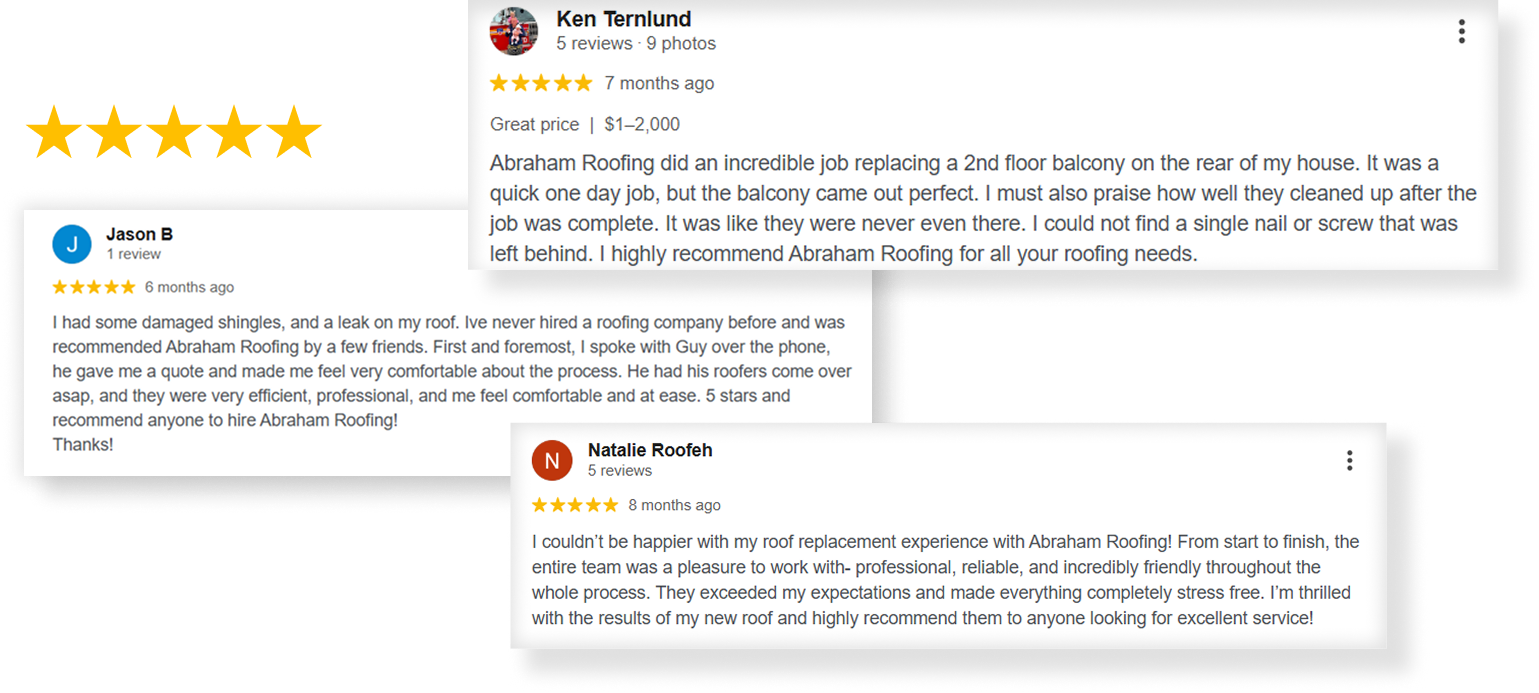 Abraham Roofing service Review design