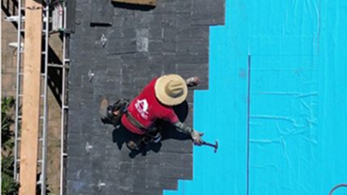 Damaged roof repair service